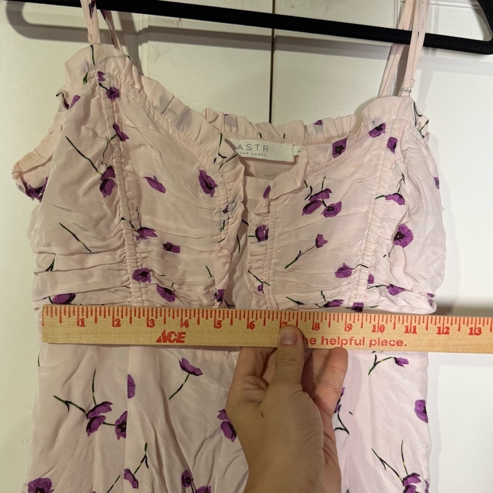ASTR The Label Ryder Floral Minidress Pink A-Line Size Large Flowers Purple - Picture 5 of 14